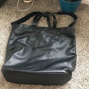 UO Black Leather Tote Bag